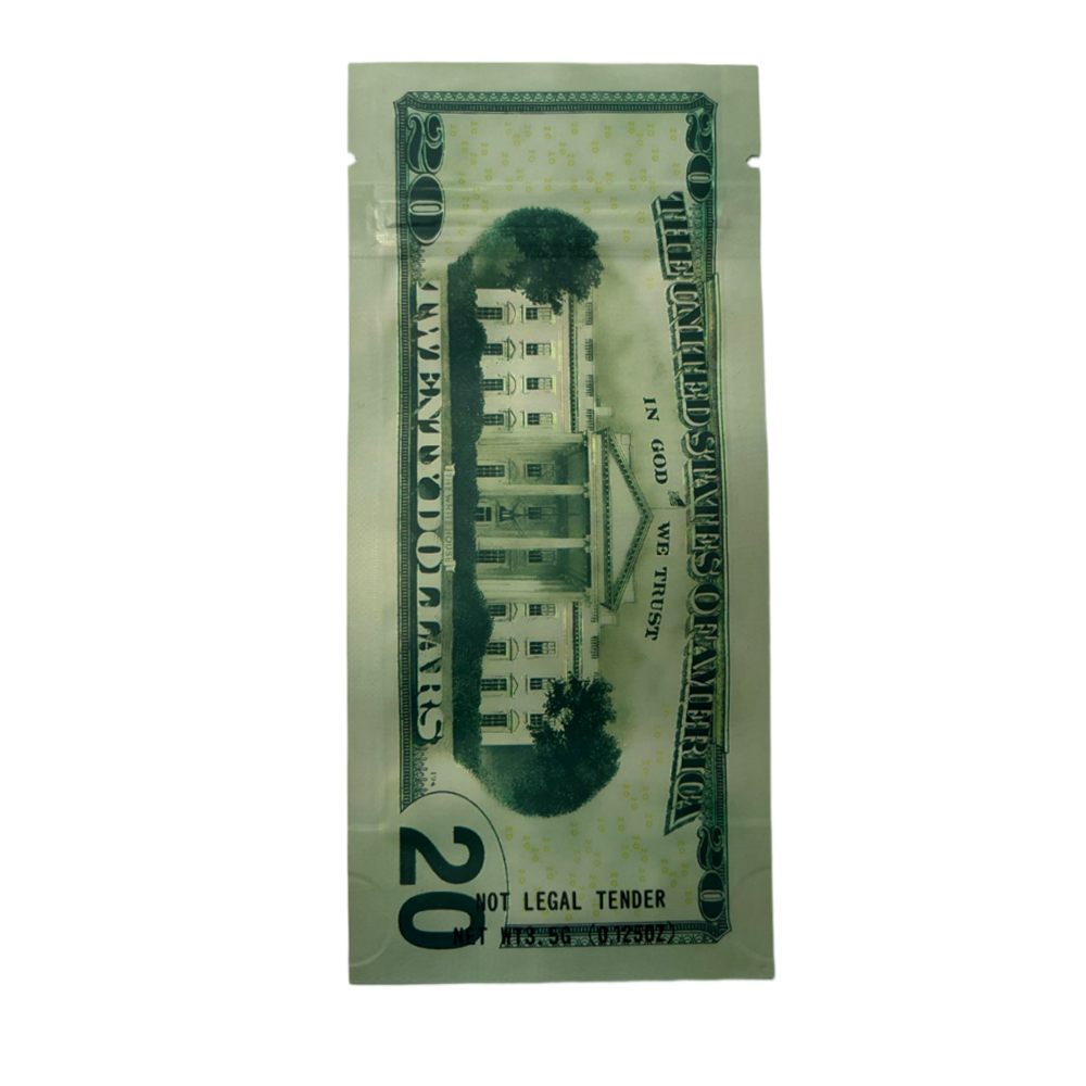 3.5 Gram Money Mylar Bag – Premium Smell-Proof Packaging - Twenty Dollar Bill Who (50 Count) MMB-35G-008 - Image 6