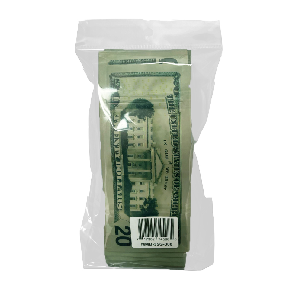 3.5 Gram Money Mylar Bag – Premium Smell-Proof Packaging - Twenty Dollar Bill Who (50 Count) MMB-35G-008 - Image 2