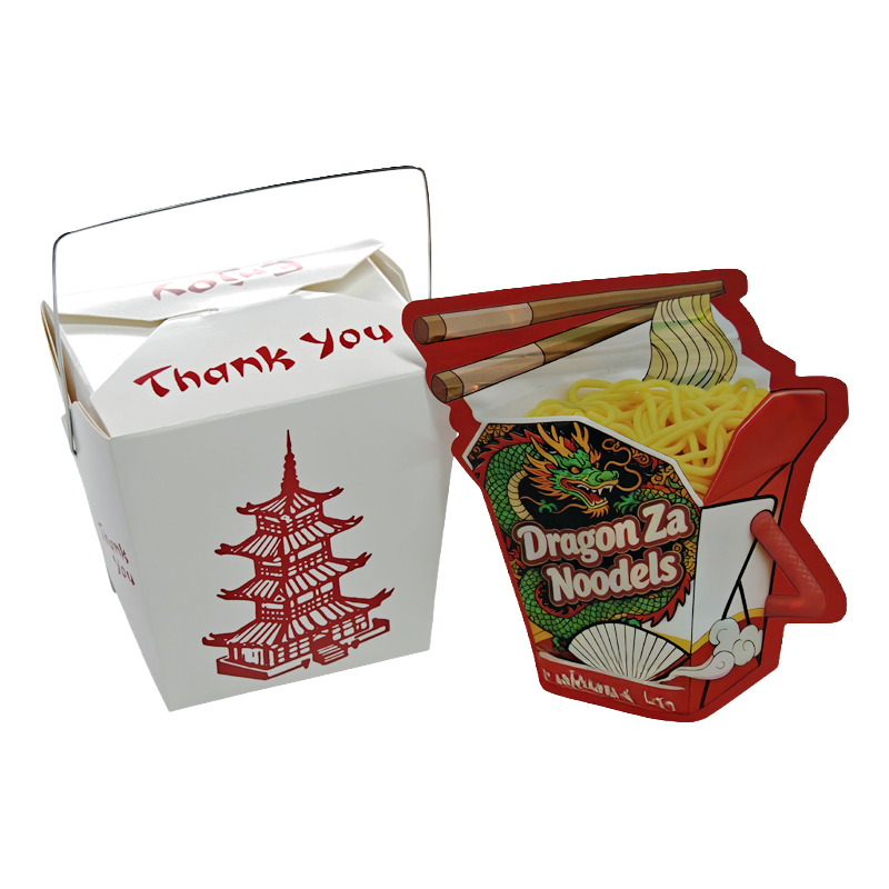 (12 Count) Noodle-Themed Takeout Style Gift Box Set - Dragon Za Noodels NNB-SHAPED-001