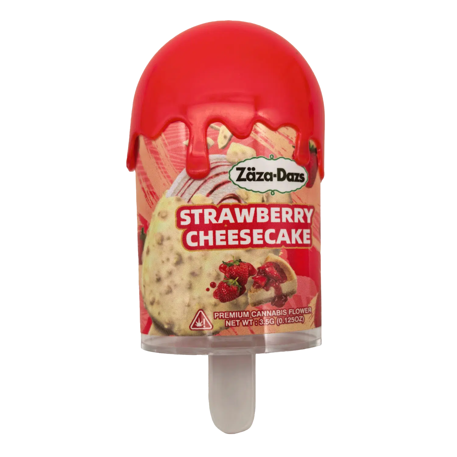 3.5g Popsicle Containers 3.5G - (12 Count) Zaza Dazs Strawberry Cheesecake PJ-35-009