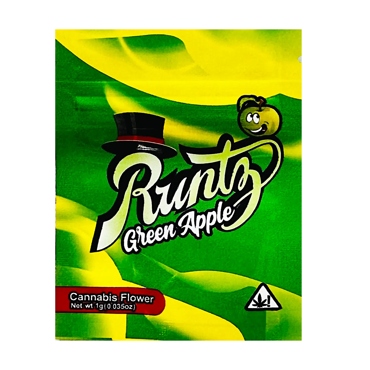 1 Gram Mylar Bag S1G Style – Premium Smell-Proof Flower Packaging - Runtz Green Apple (100 Count) S1G-015