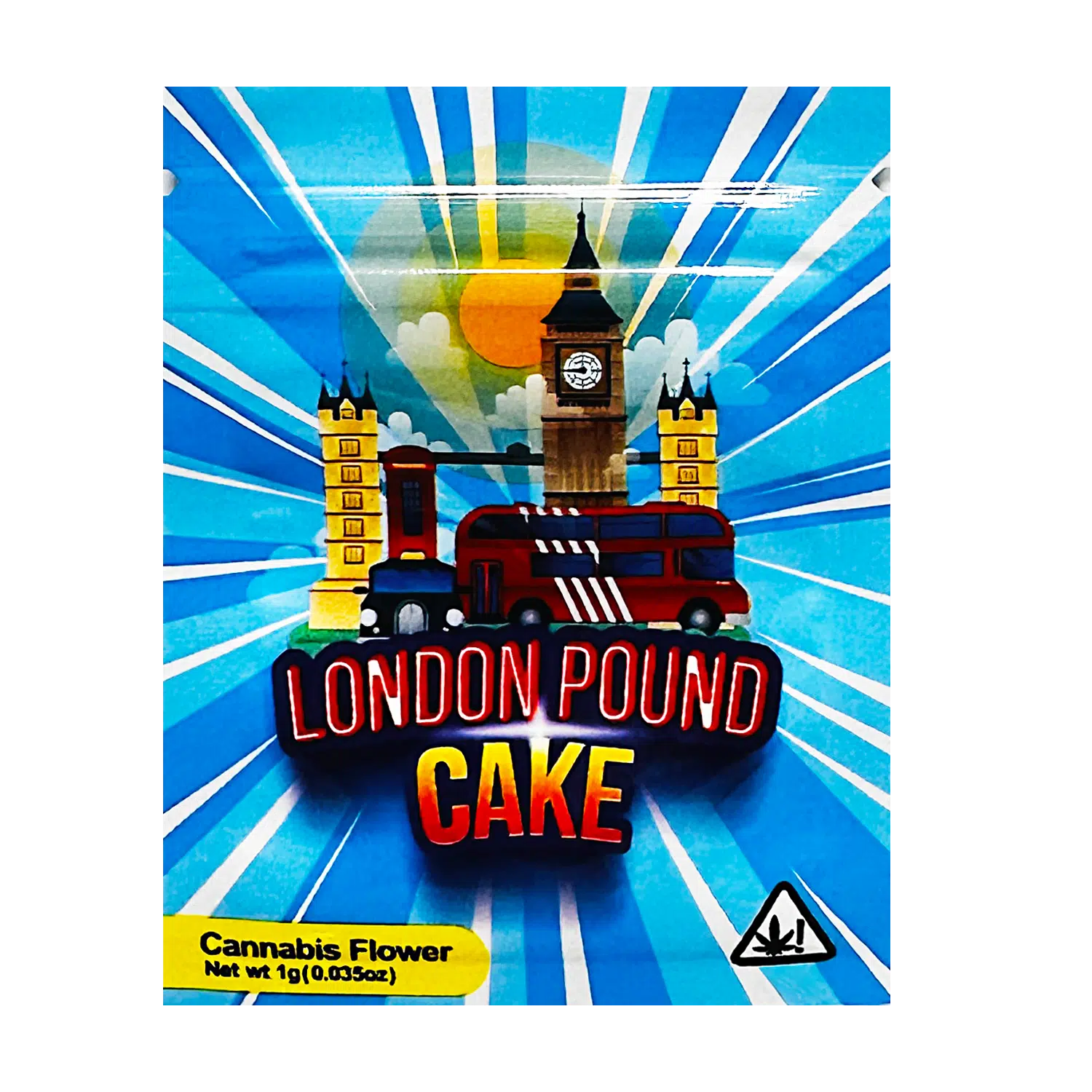 1 Gram Mylar Bag S1G Style – Premium Smell-Proof Flower Packaging - London Pound Cake (100 Count) S1G-022