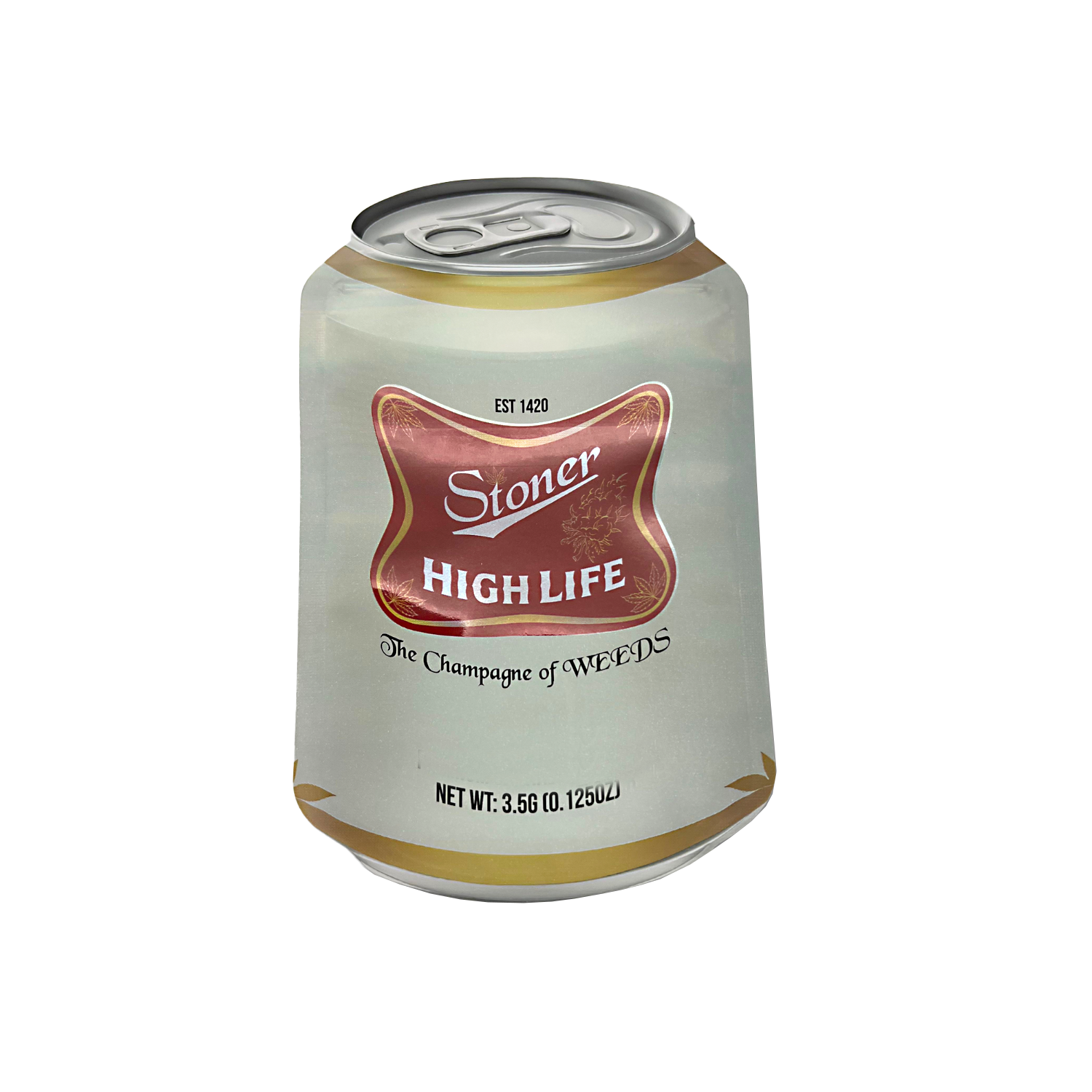 3.5g Shaped Mylar Bag – Premium Smell-Proof Packaging - Stoner High Life (50 Count) SCSMB-35-005