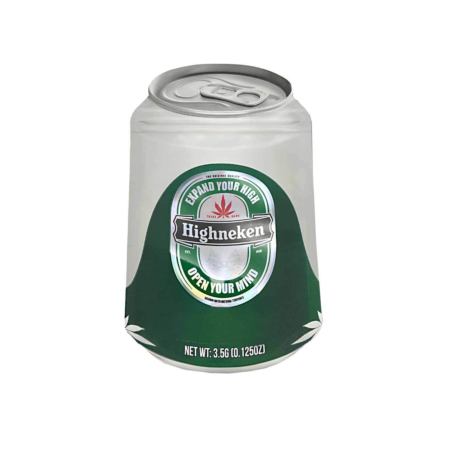 3.5g Shaped Mylar Bag – Premium Smell-Proof Packaging - Highneken (50 Count) SCSMB-35-006