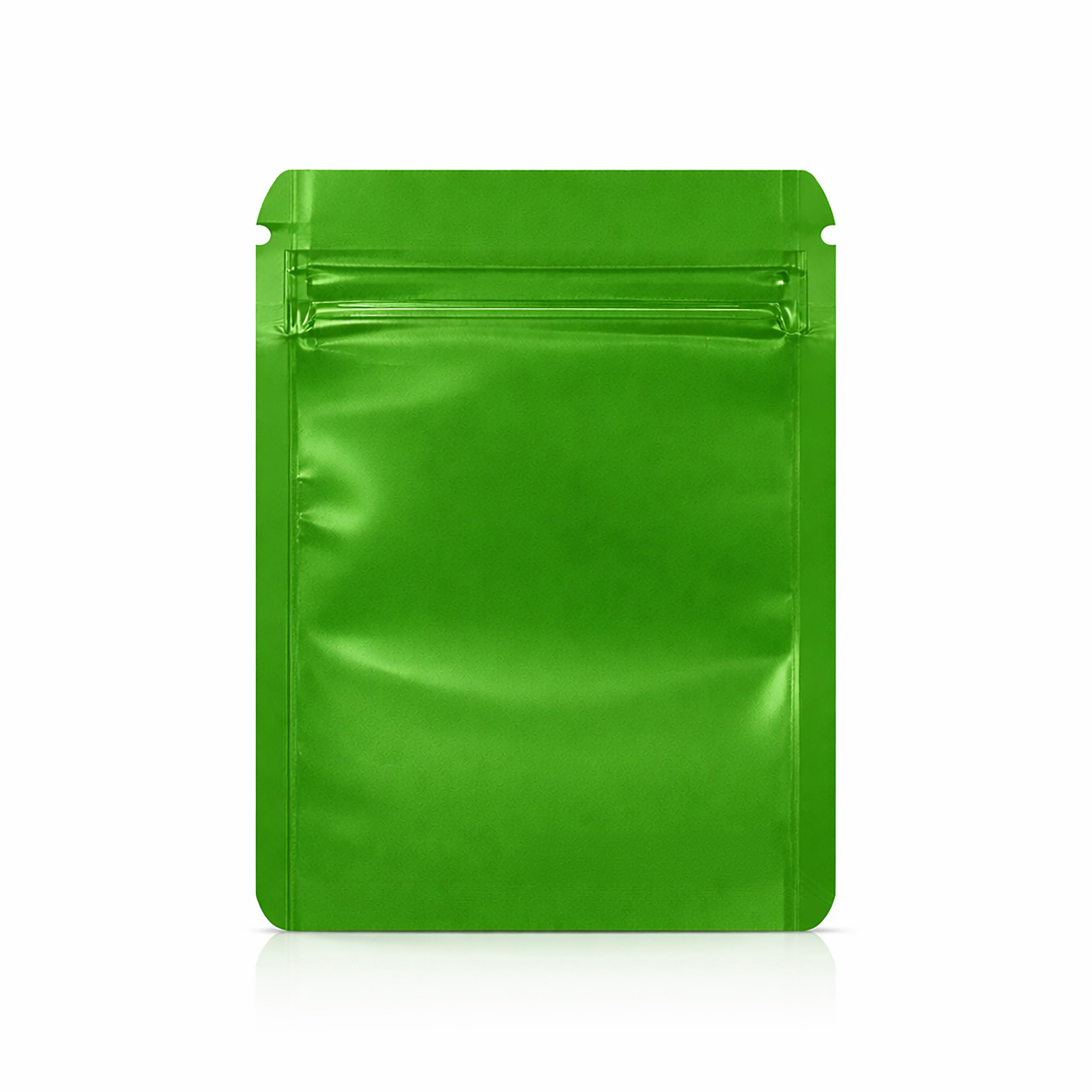 1G Blank Square Window Mylar Bag – Premium Packaging (Green) (100 Count) SMBW-1G-009 - Image 3