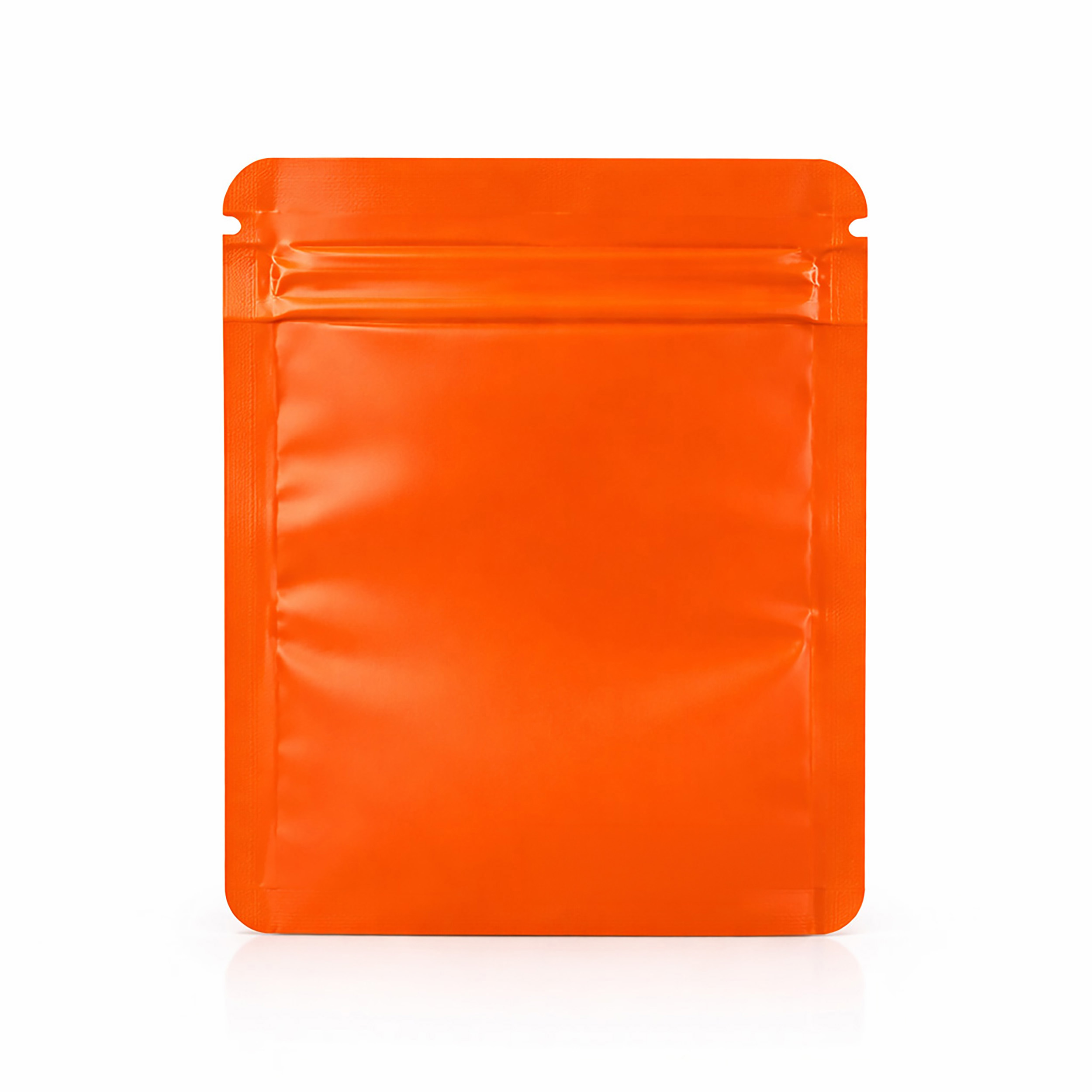 1G Blank Square Window Mylar Bag – Premium Packaging (Orange) (100 Count) SMBW-1G-012 - Image 3