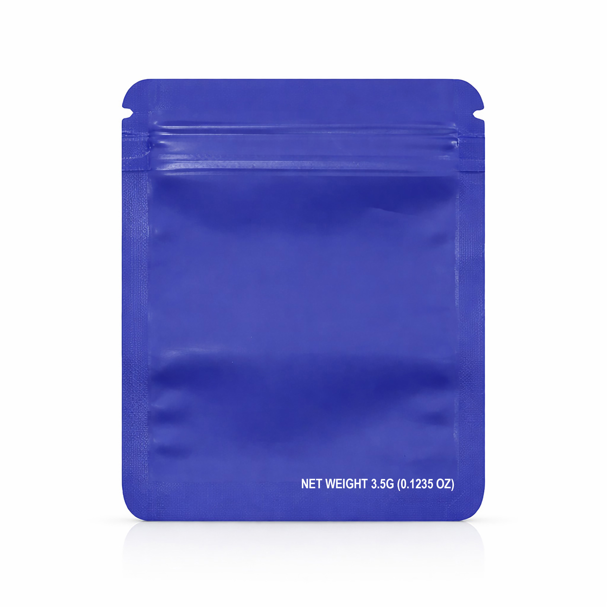 50 Pack – 3.5g Solid Color Mylar Bags Square Window - Purple - SMBW-35G-011 - Image 3