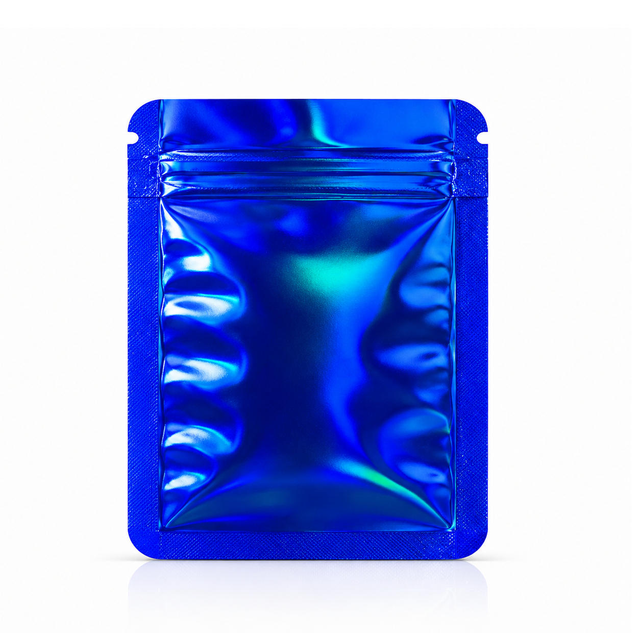 50 Pack – 3.5g Solid Color Mylar Bags Plain No Window - Metallic Royal Blue - SMBW-35G-023 - Image 3