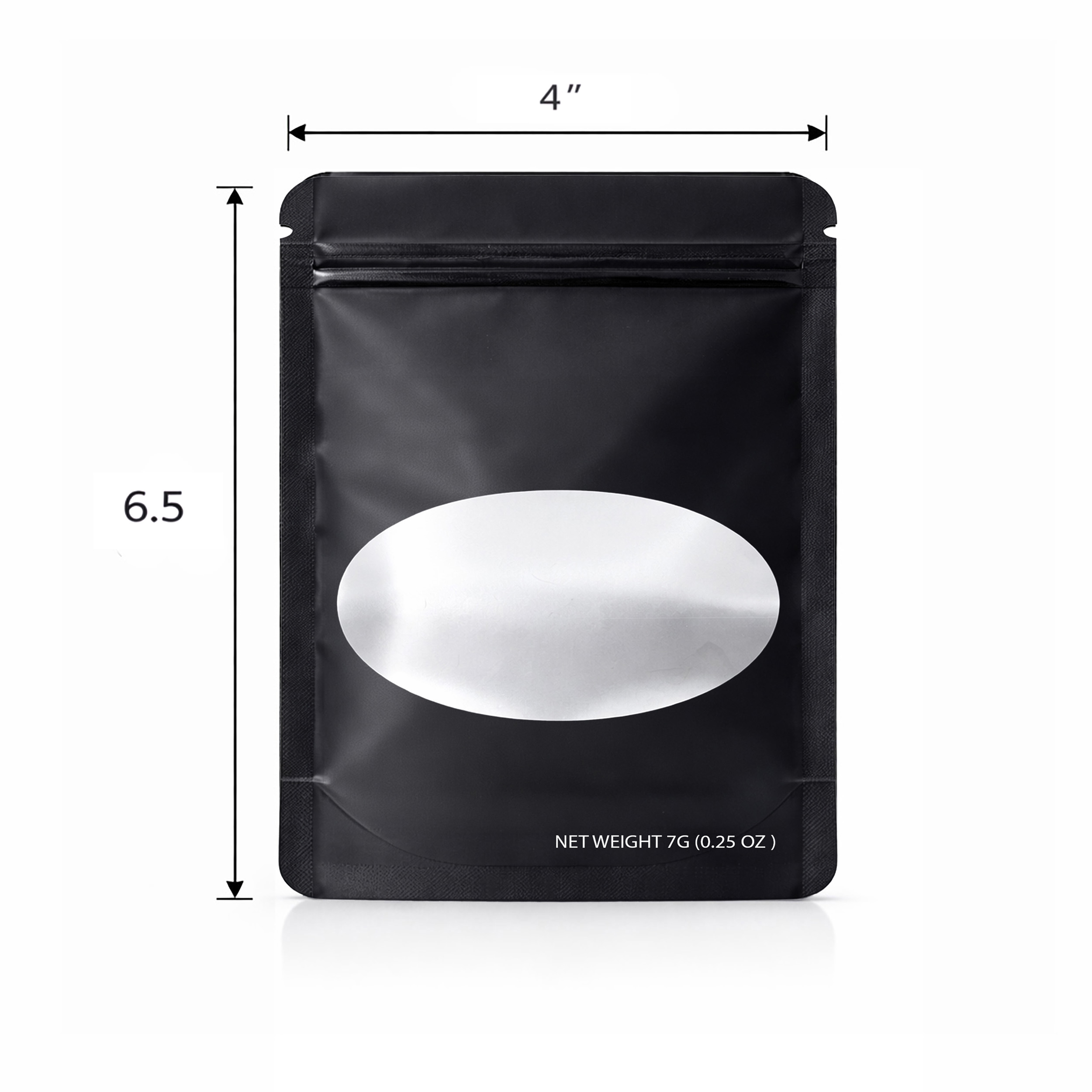 7 Gram Mylar Bag – Premium Smell-Proof Flower Packaging - Dark Grey Solid Color (50 Count) SMBW-7G-001 - Image 2