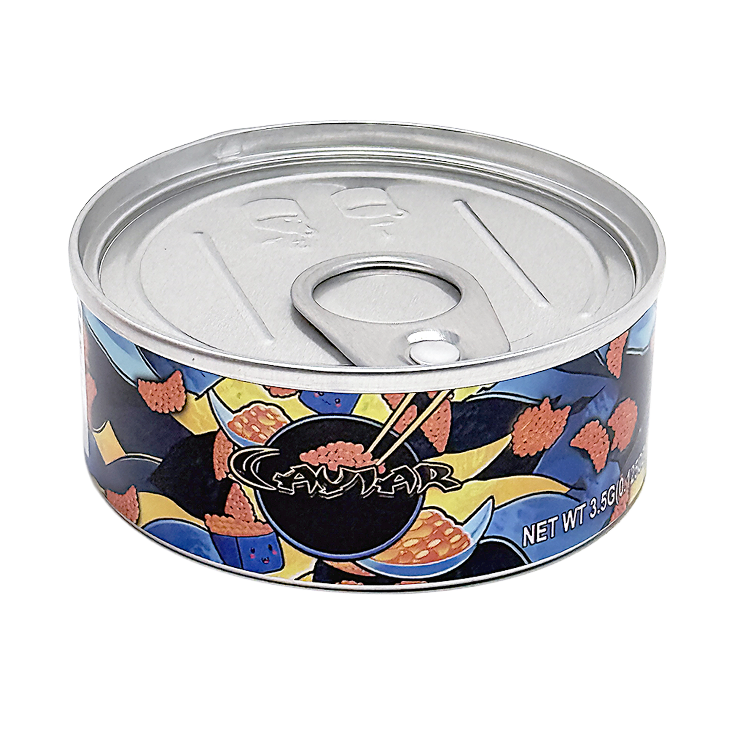 3.5g Tin Can Container - (12 Count) Caviar TC-35-013
