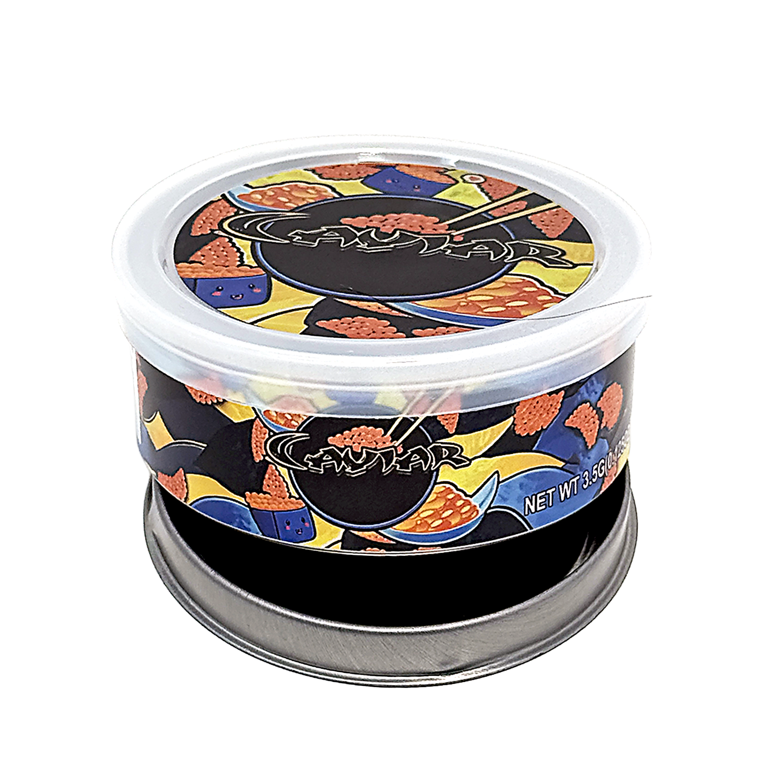 3.5g Tin Can Container - (12 Count) Caviar TC-35-013 - Image 2
