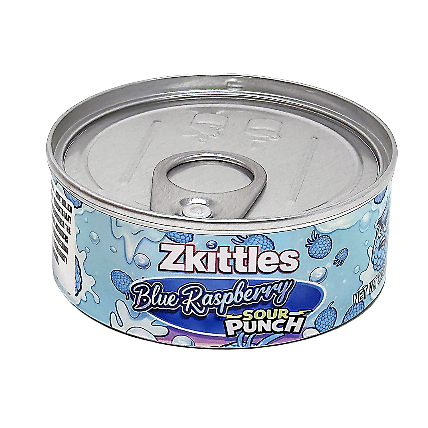 3.5g Tin Can Container - (12 Count) Zkittles Blue Raspberry Sour Punch TC-35-016