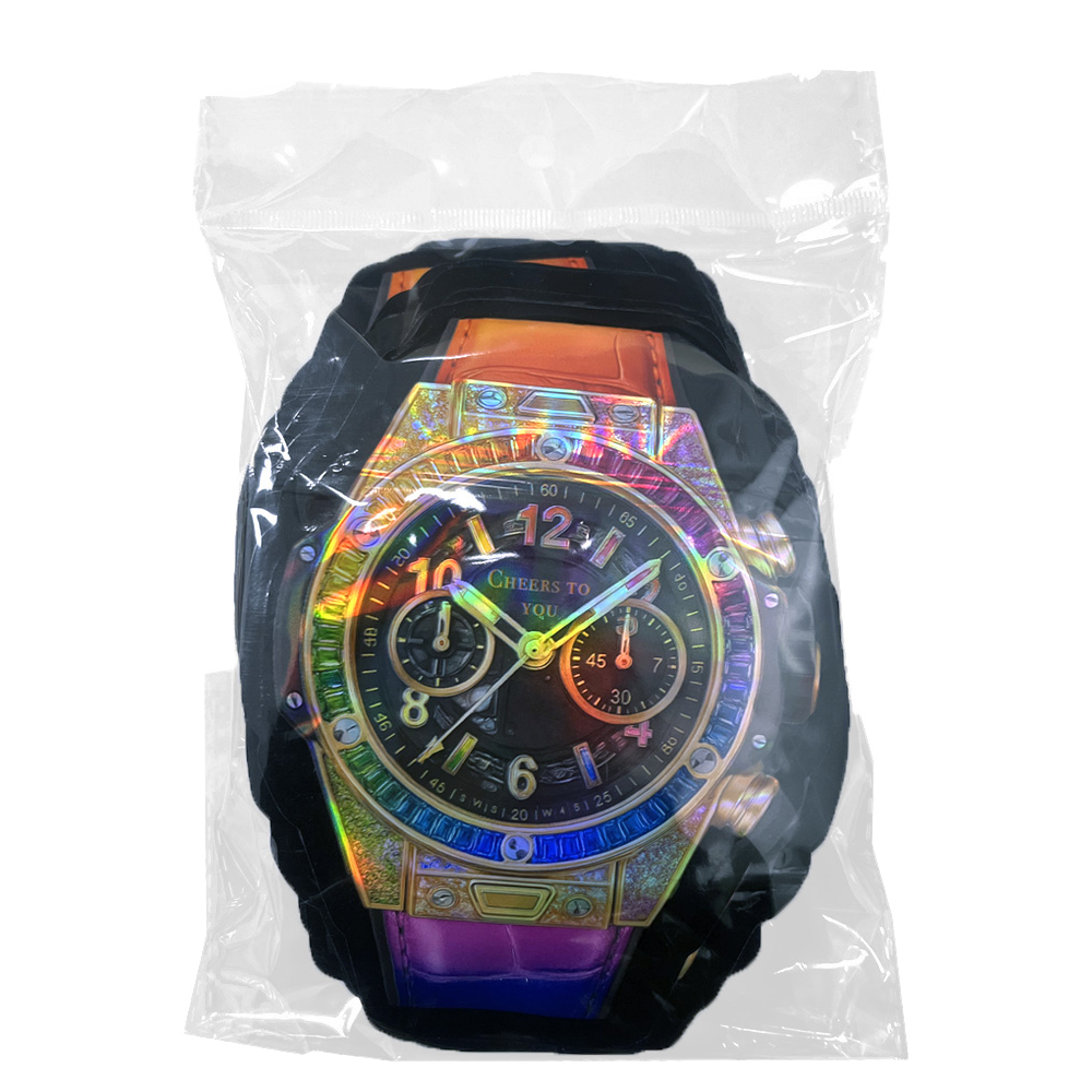 3.5 Rainbow Bezel Luxury Watch (50 Count) WATCH-MB-005 - Image 3