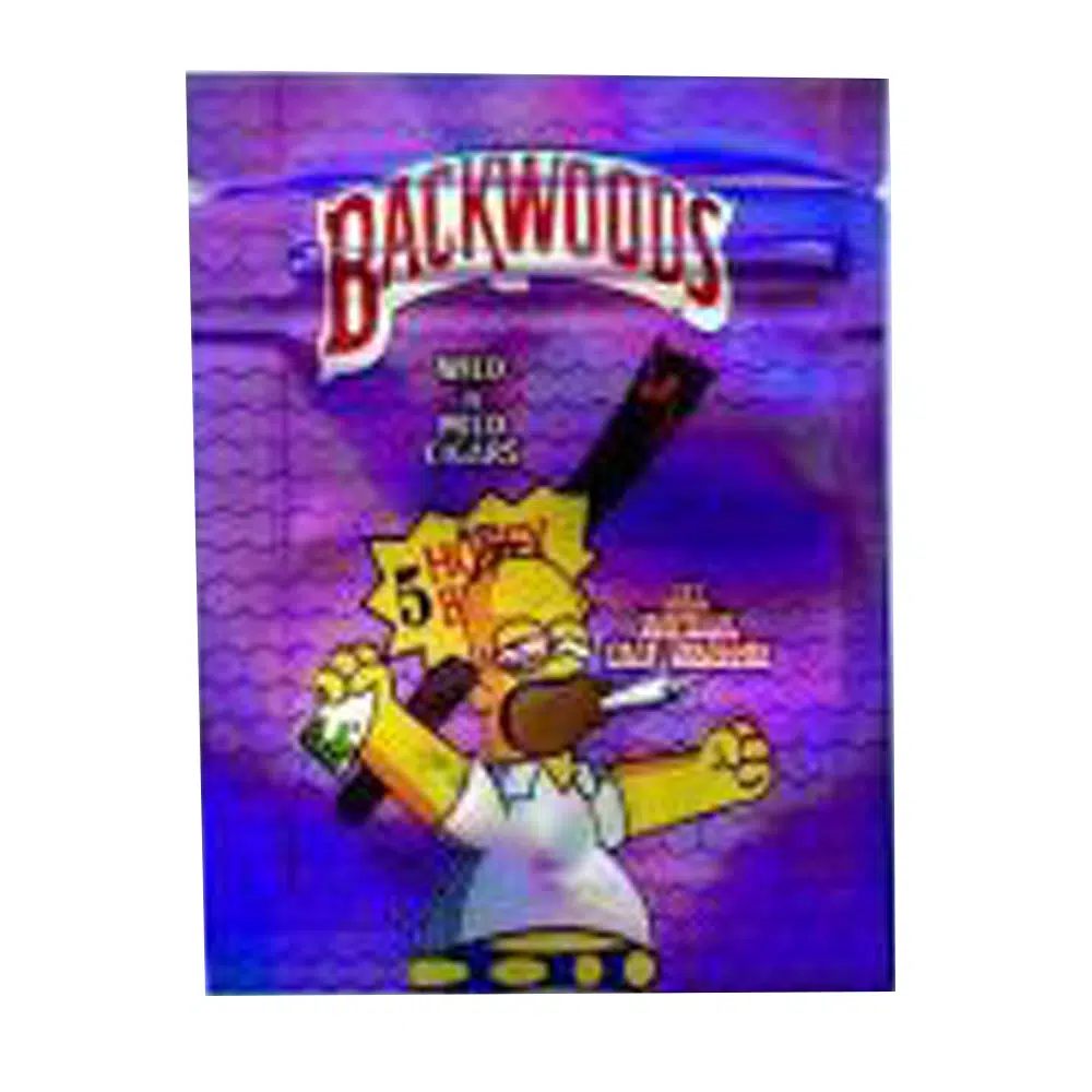 1 Gram Stock Mylar Bag – Premium Smell-Proof Flower Packaging - Backwoods Homer Simpson (100 Count) WSMB-1G-006