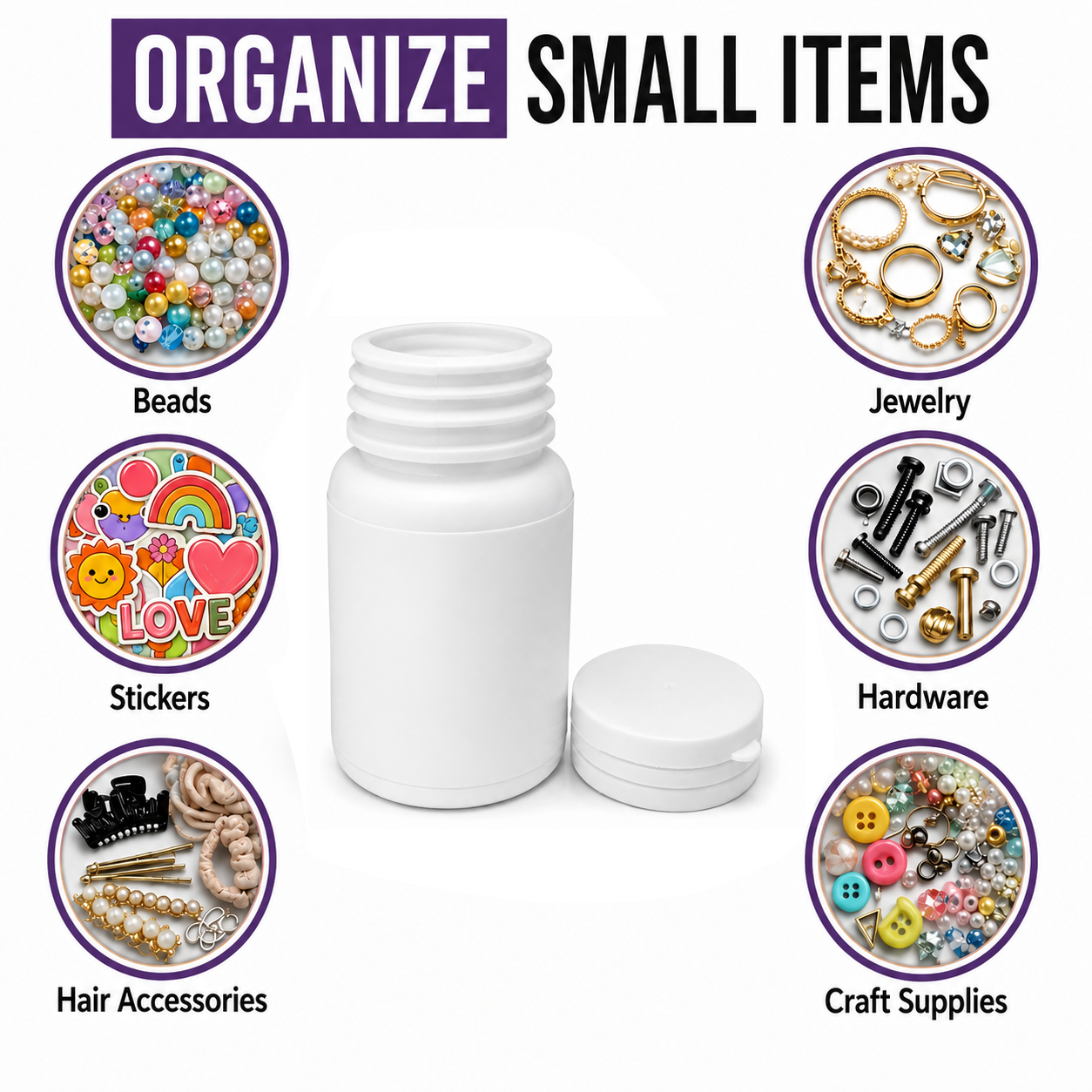 10 Pack - 3.5g Zantos Bottle Style Plastic Storage Containers with Child-Resistant Caps - Cherry Pie - ZC-35-009 - Image 4