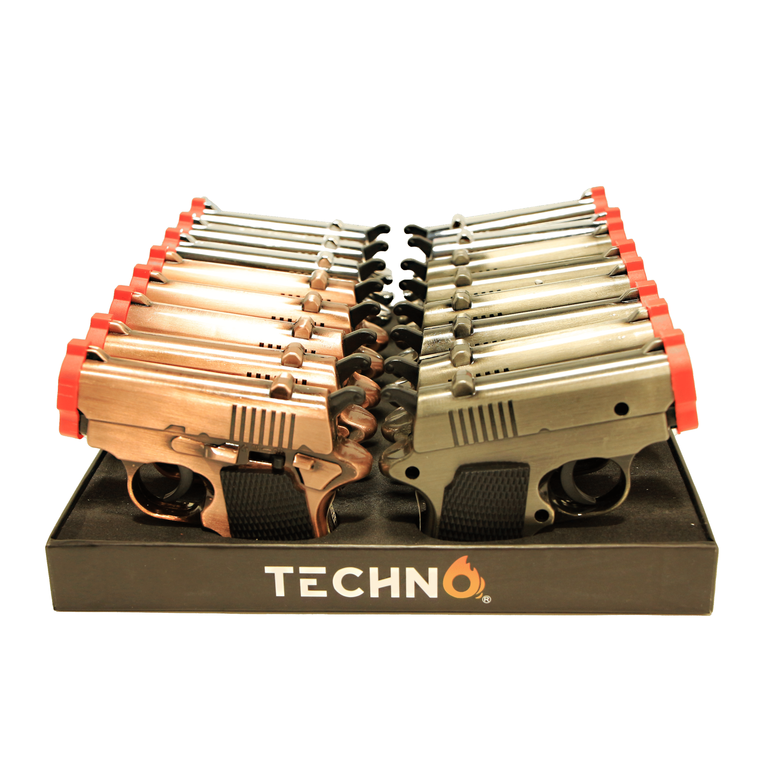 09072-2F Dual Flame Gun Lighter - (16 Count)