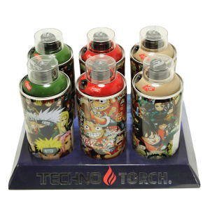 19017S-JA1 Japanese Anime Spray Can Torch Lighter - (6 Count)