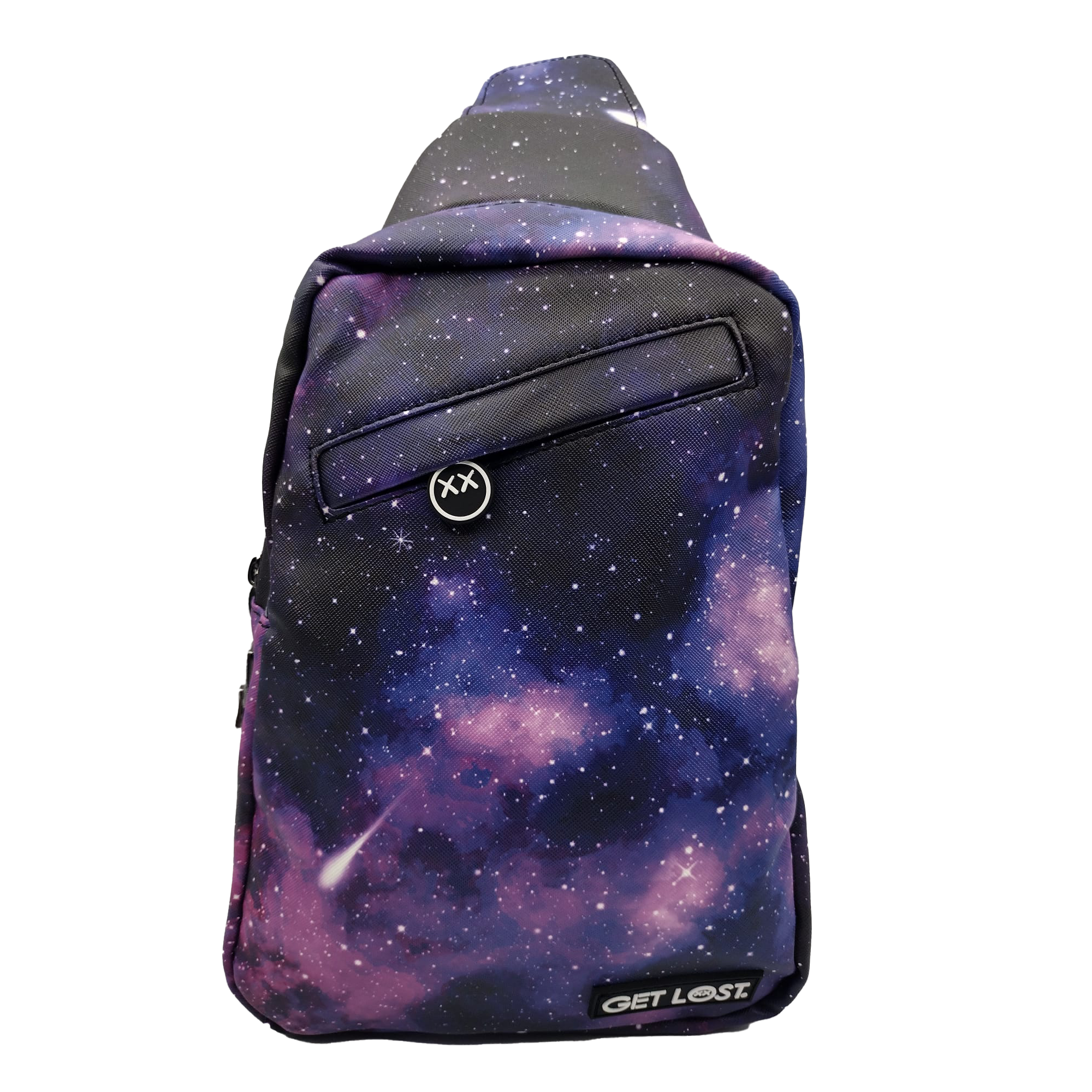 SB-SL-013 Get Lost - Premium Saffiano Leather Shoulder Bag (Purple Galaxy)