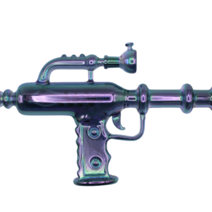 RGG-PLAT-004 - Get Lost RayGun Glass Water Pipe (Platinum)