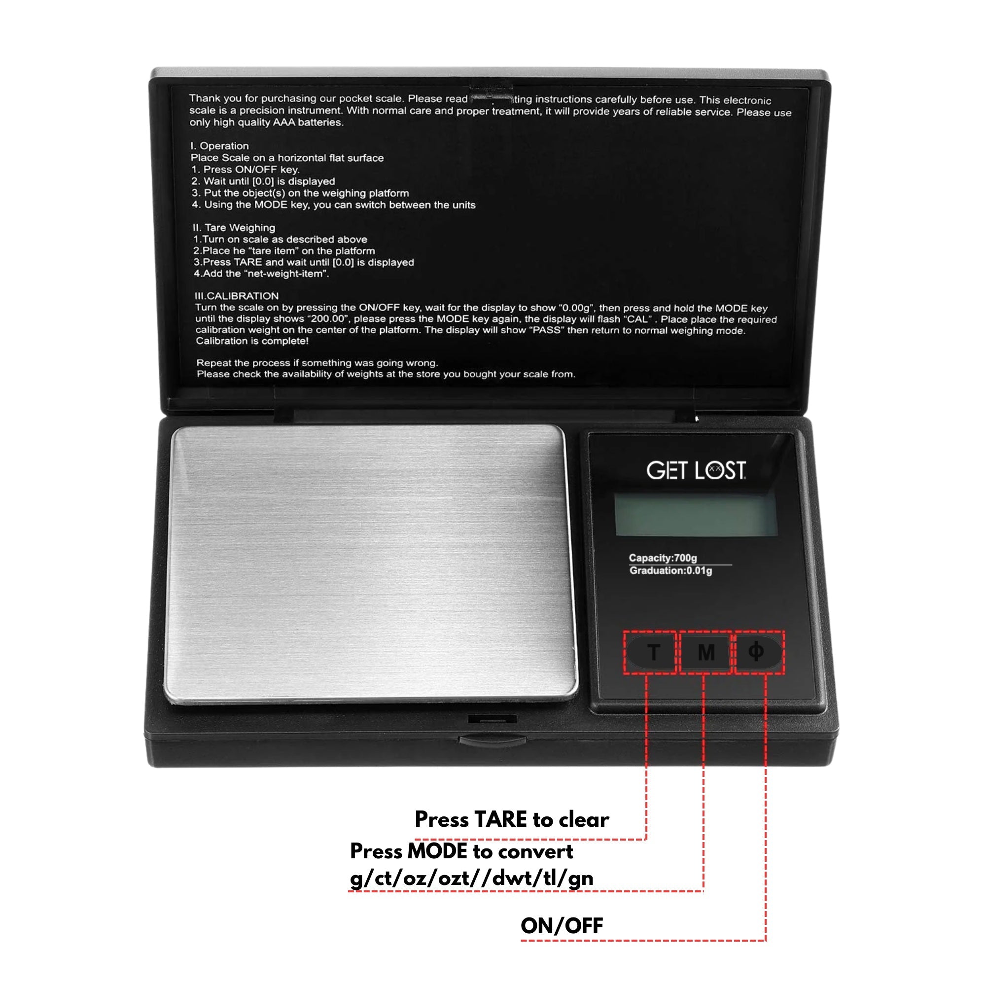 M3DS-004 Get Lost Mini 3D Digital Scale - 3D Flip Effect - Cat - Image 3