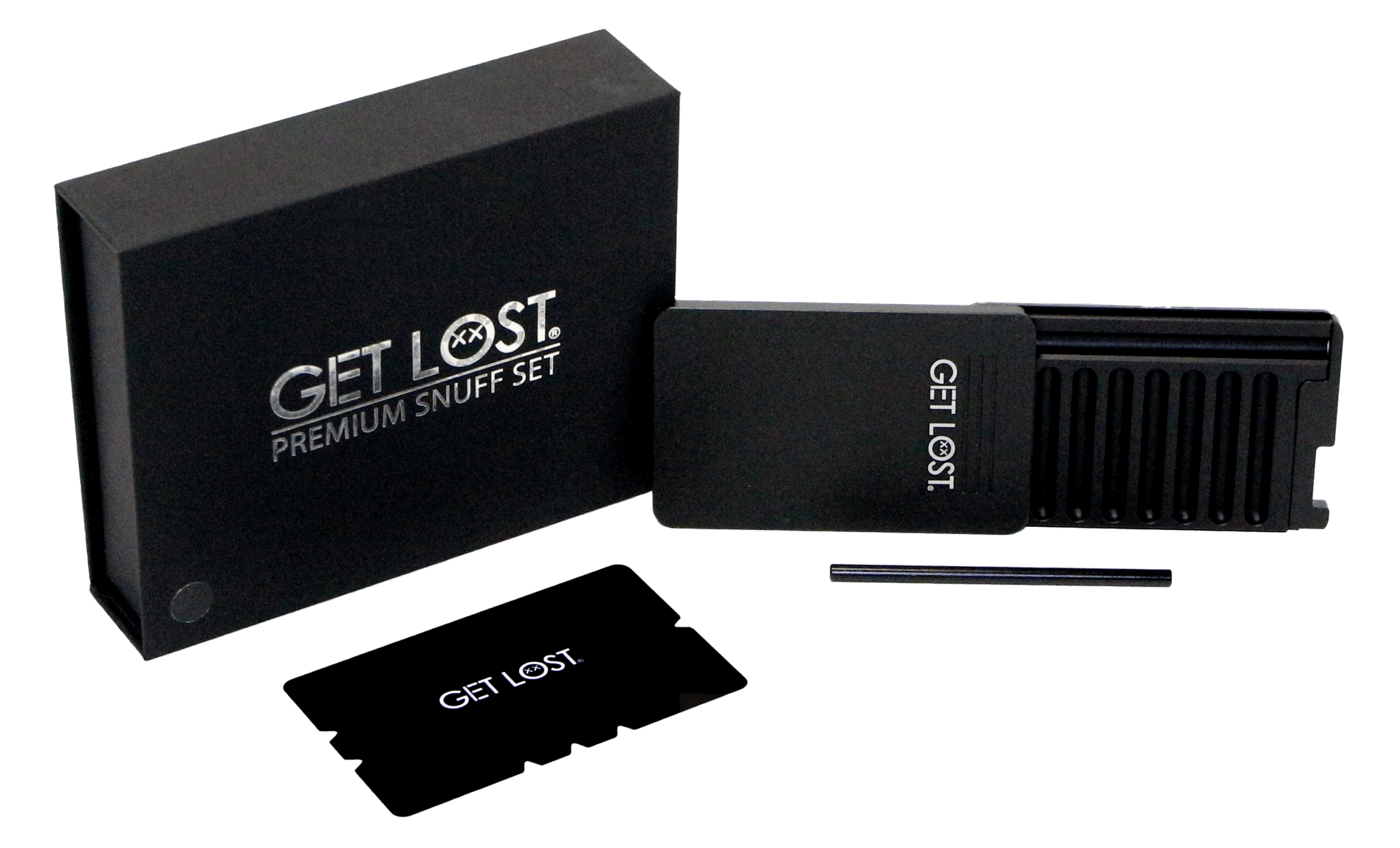 SW-BLK-001 Get Lost Premium Mini Snuff Wallet Set (Black)