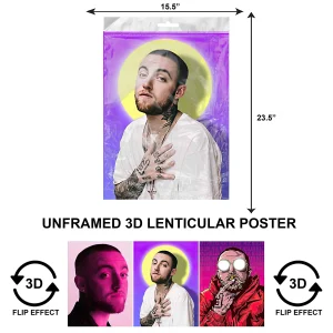 3DLPNF-006 Music - Rapper Mac Miller Large UnFramed Poster