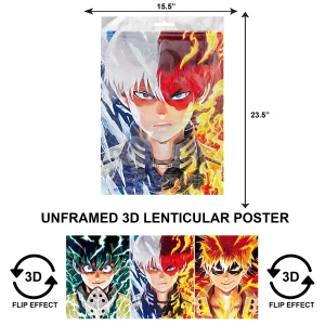 3DLPNF-014 Anime - Izuku, Katsuki, Shoto Todoroki Large UnFramed Poster