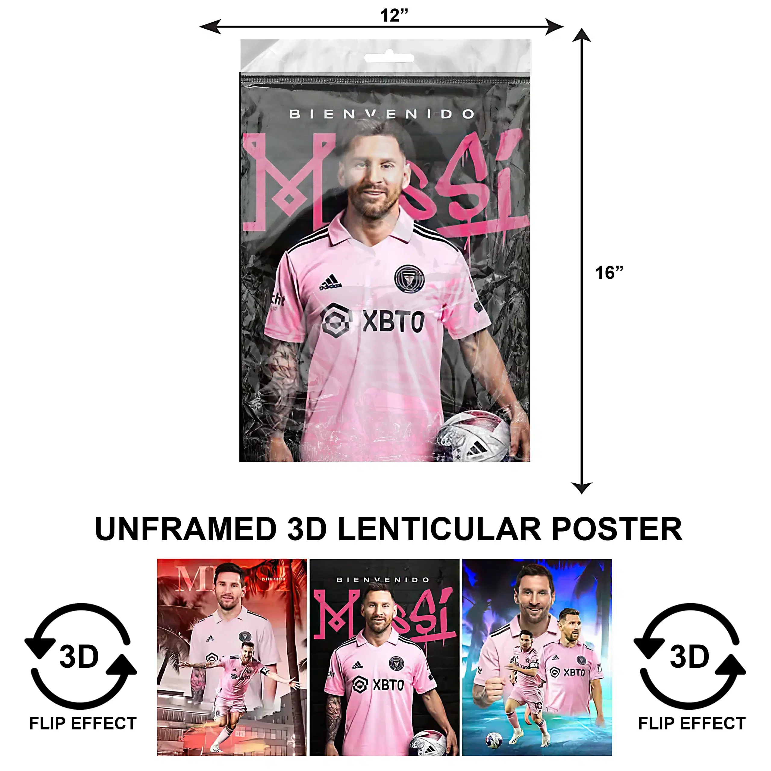 3DPNF-005 Sports - Leo Messi UnFramed Poster