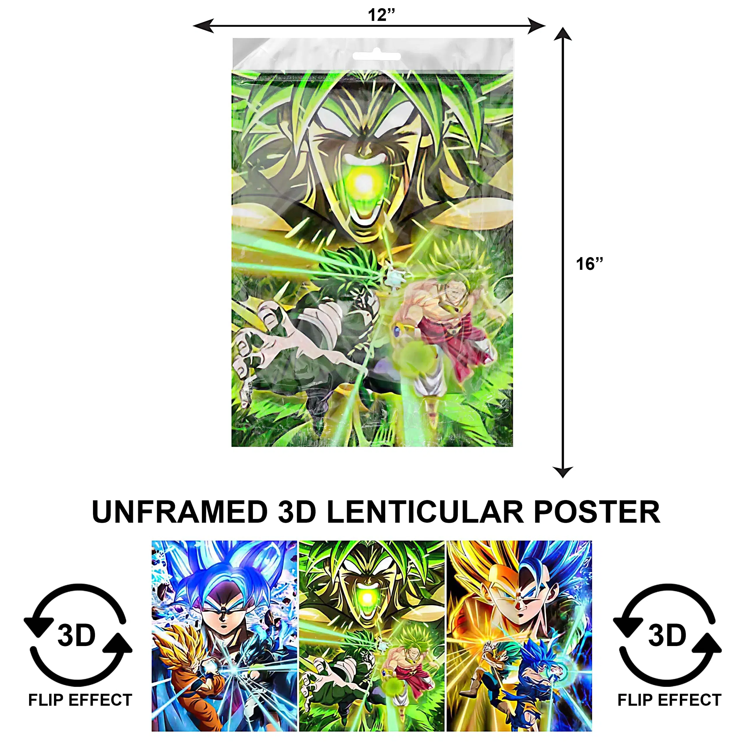3DPNF-008 Anime - Dragon Ballz Goku UnFramed Poster