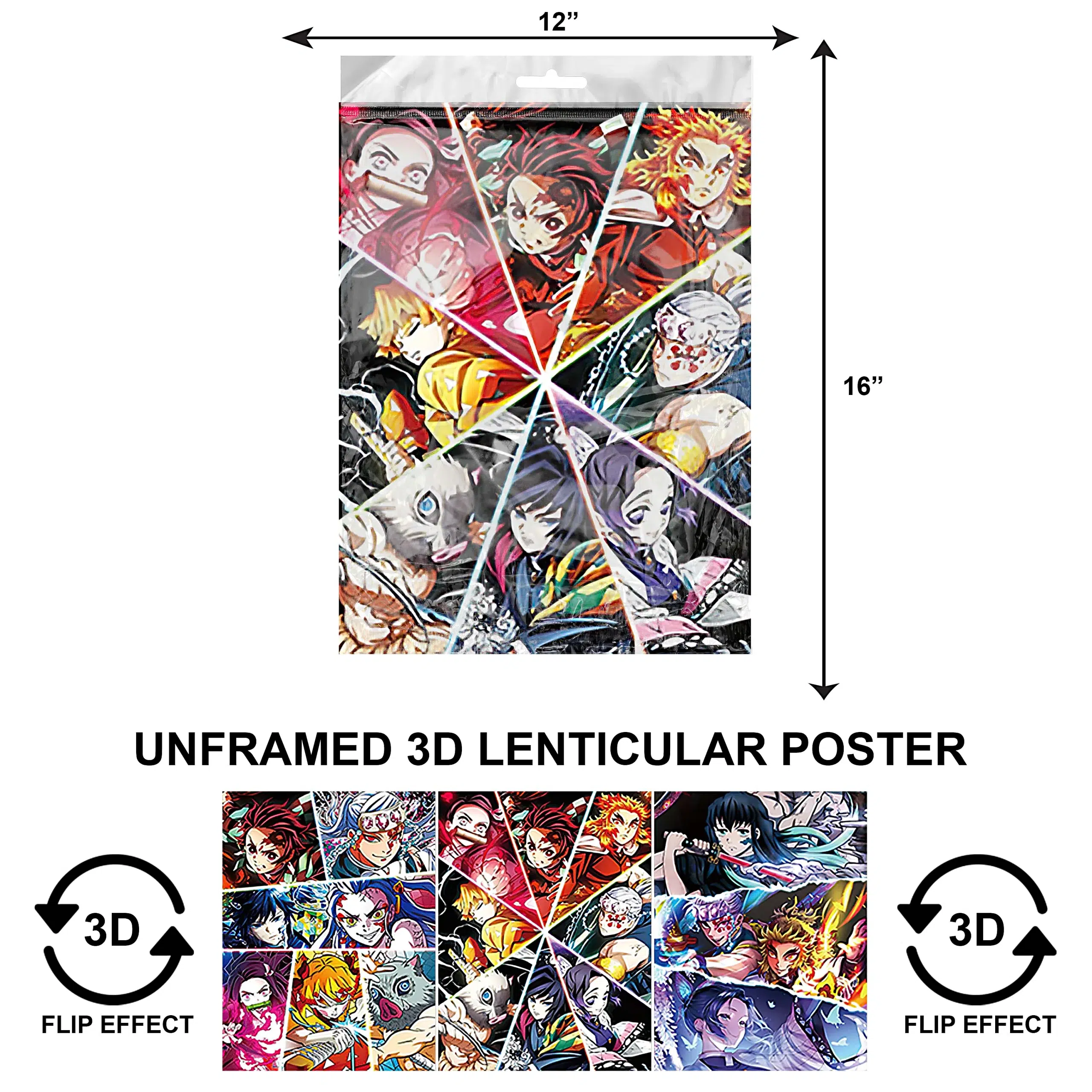 3DPNF-011 Anime - The Villains UnFramed Poster