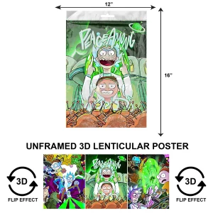 3DPNF-019 Cartoon - Rick and Morty Peace Among UnFramed Poster