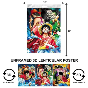 3DPNF-021 Anime - Monkey D. Luffy Escapes Danger UnFramed Poster