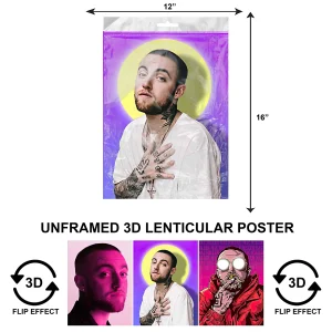 3DPNF-033 Music - Rapper Mac Miller UnFramed Poster