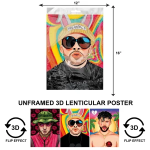 3DPNF-034 Music - Bad Bunny UnFramed Poster