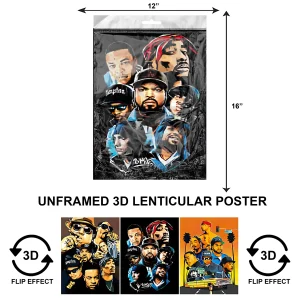 3DPNF-035 Music - Famous Rappers UnFramed Poster UnFramed Poster