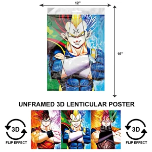 3DPNF-038 Anime - Dragon Ballz Goku Rainbow UnFramed Poster