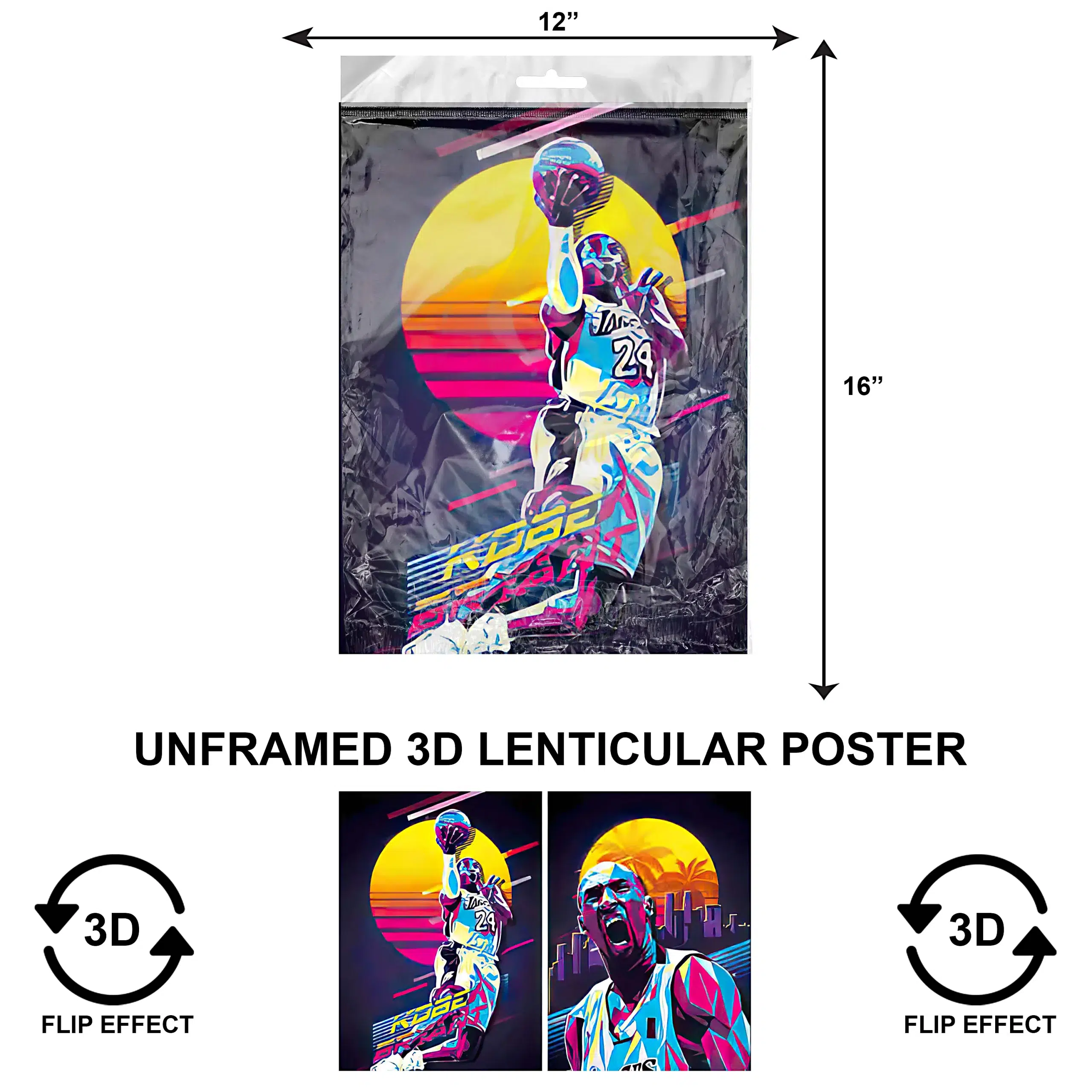 3DPNF-042 Sports - Kobe Bryant UnFramed Poster