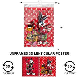 3DPNF-053 Cartoon - Bugs Bunny & Daffy Duck UnFramed Poster