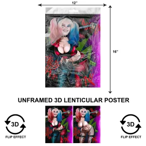 3DPNF-054 Super Heroes - DC Harley Quinn Slut UnFramed Poster