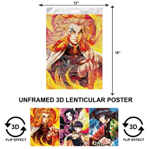 3DPNF-056 Anime - Kyojuro Rengoku UnFramed Poster