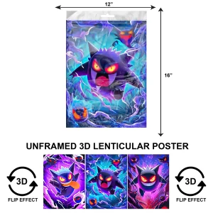3DPNF-059 Anime - Pokemon Gengar UnFramed Poster