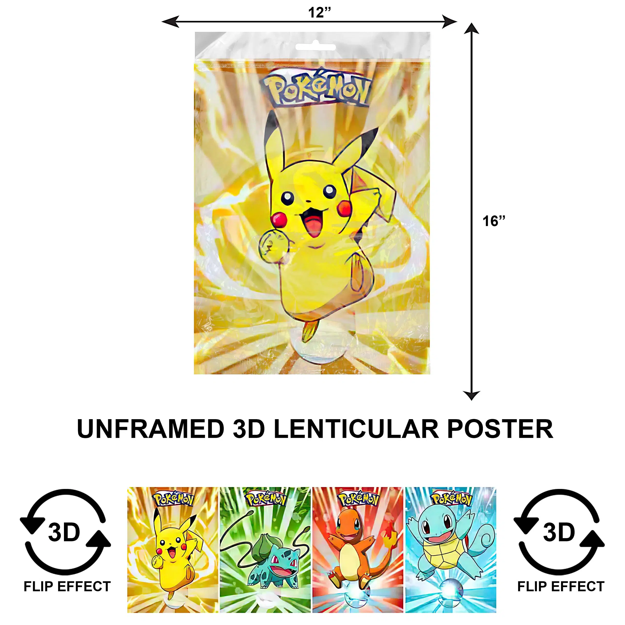 3DPNF-061 Anime - Pokemon Gang UnFramed Poster