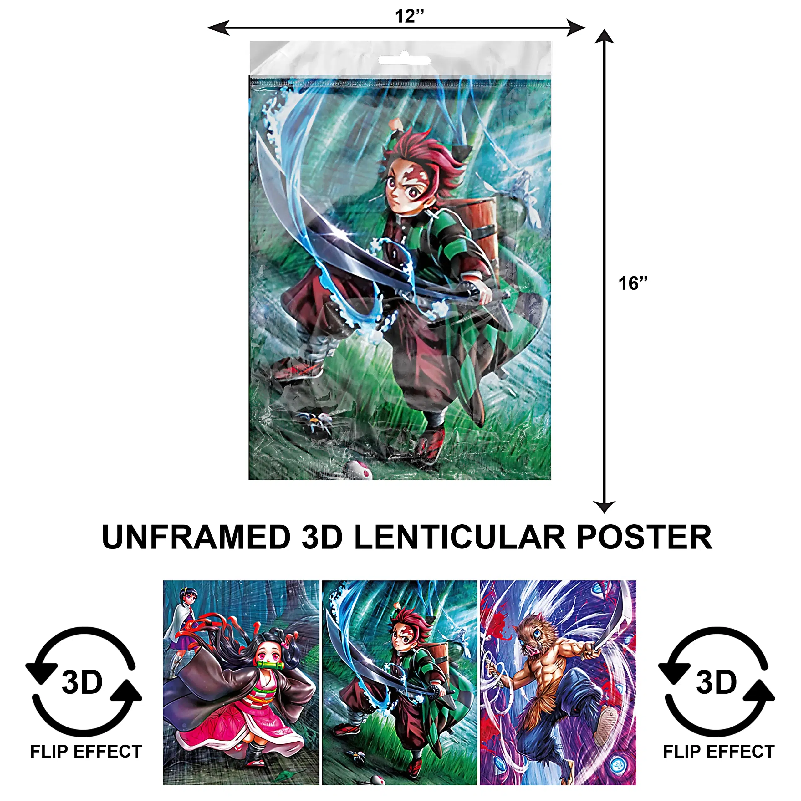 3DPNF-073 Anime - Demon Slayer UnFramed Poster