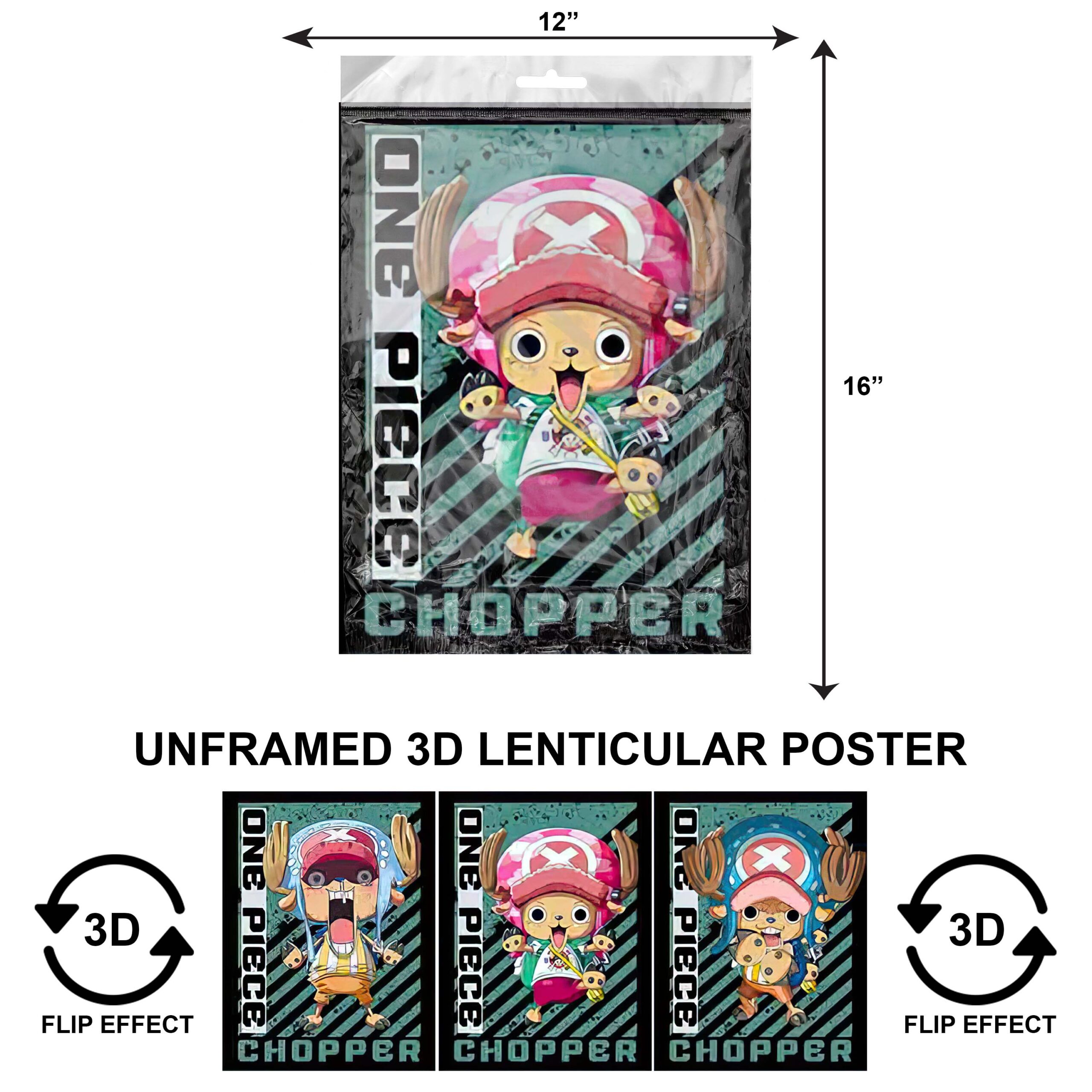 3DPNF-074 Anime - One Piece Chopper UnFramed Poster