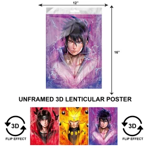 3DPNF-078 Anime - Sasuke Uchiha UnFramed Poster