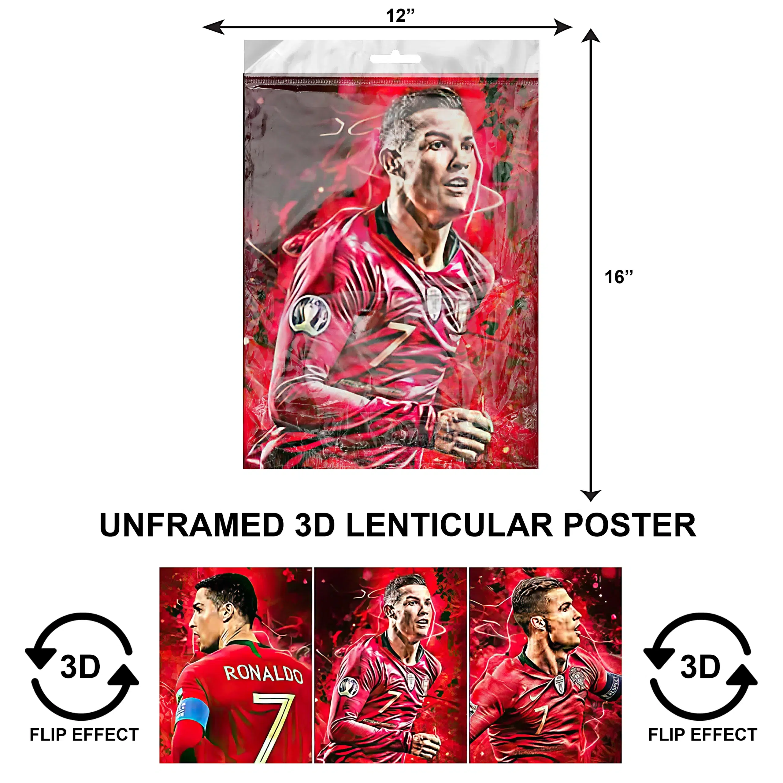 3DPNF-079 Sports - Cristiano Ronaldo 7 UnFramed Poster