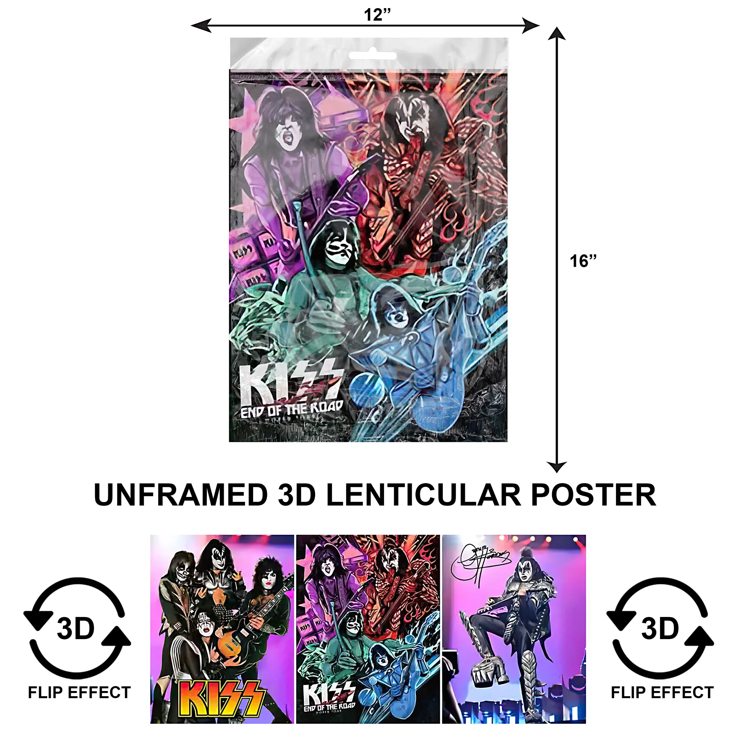 3DPNF-085 Music - Kiss UnFramed Poster