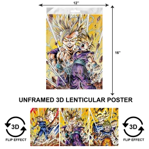 3DPNF-094 Anime - Dragon Ballz Goku Rage Explosion UnFramed Poster
