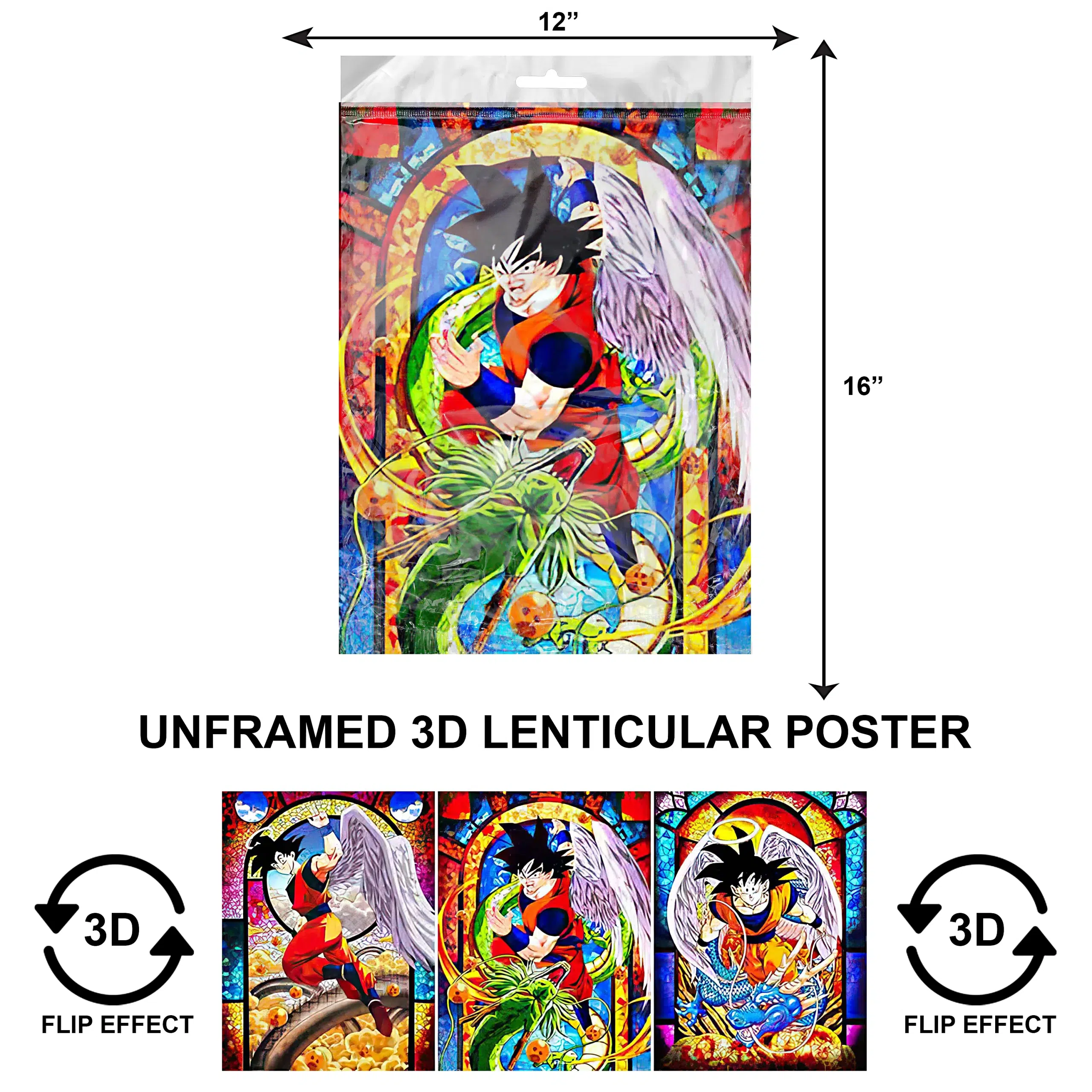3DPNF-096 Anime - Dragon Ballz Goku The Archangel UnFramed Poster