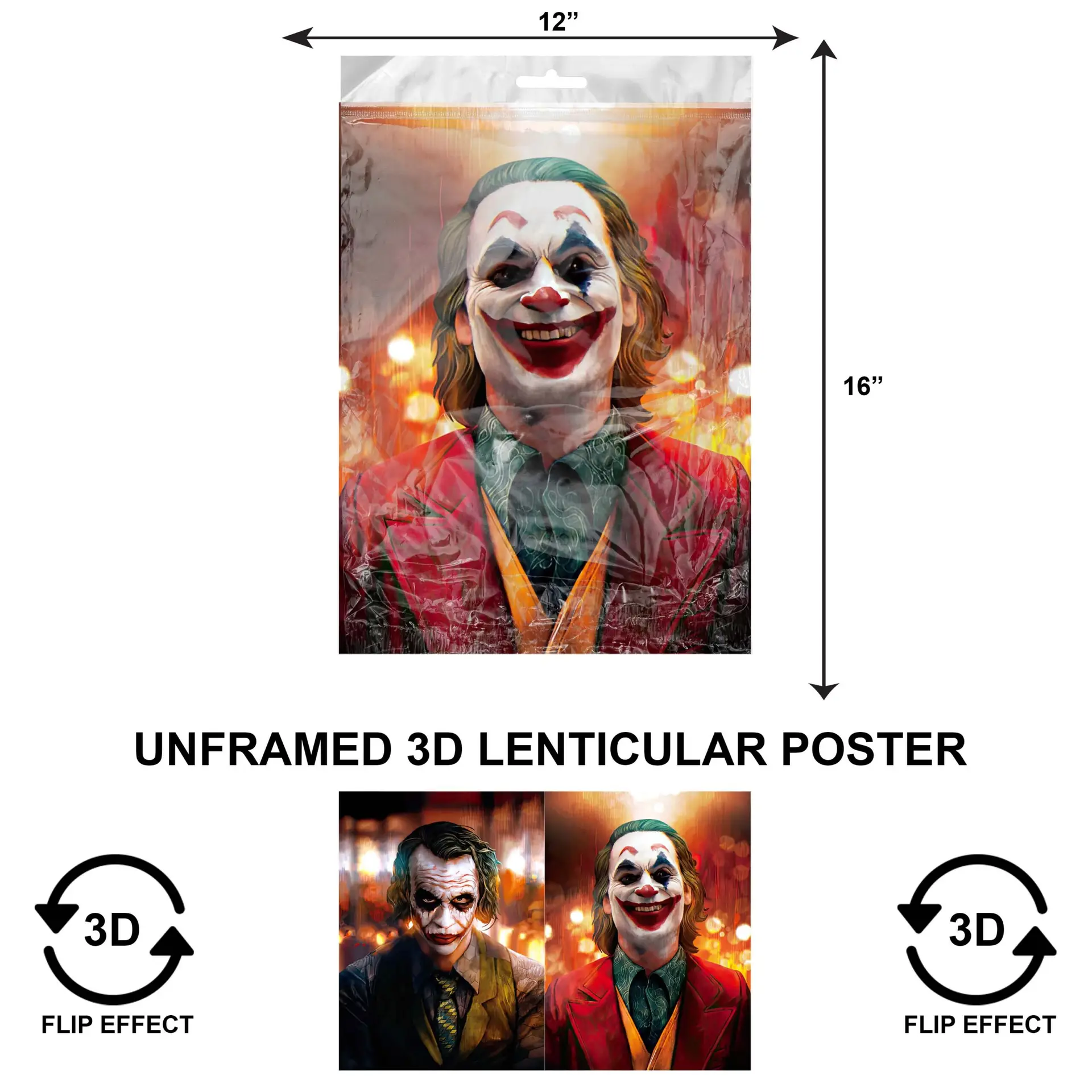 3DPNF-118 Movie - The Joker Bipolar UnFramed Poster